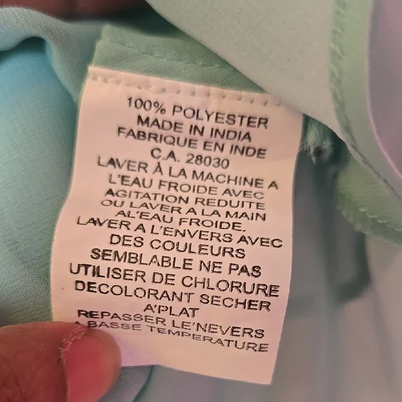 Light Blue BKE Women's Ruffle Top - Picture 3 of 5